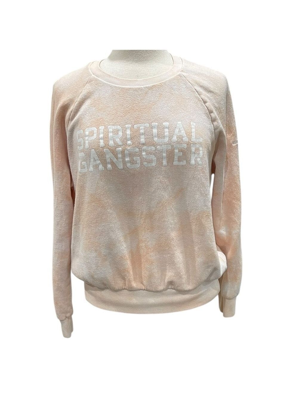 Spiritual Gangster Tie Dye Sweatshirt GOZZER Ranch Embroidered Sleeve SZ M